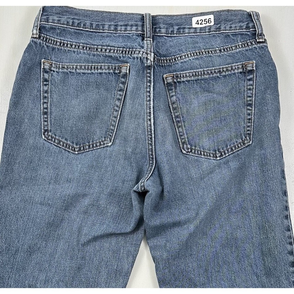 Y2K Old Navy Men's Loose Blue Distressed Jeans Size 32x32 100% Cotton Light Wash